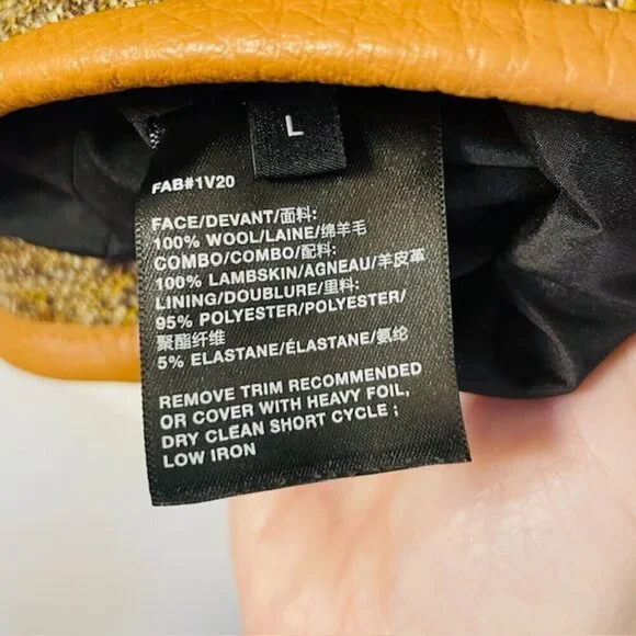 Lafayette 148 New York Highlands Leather Trim Wool Boucle Tweed Jacket Large - Picture 8 of 11